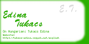 edina tukacs business card